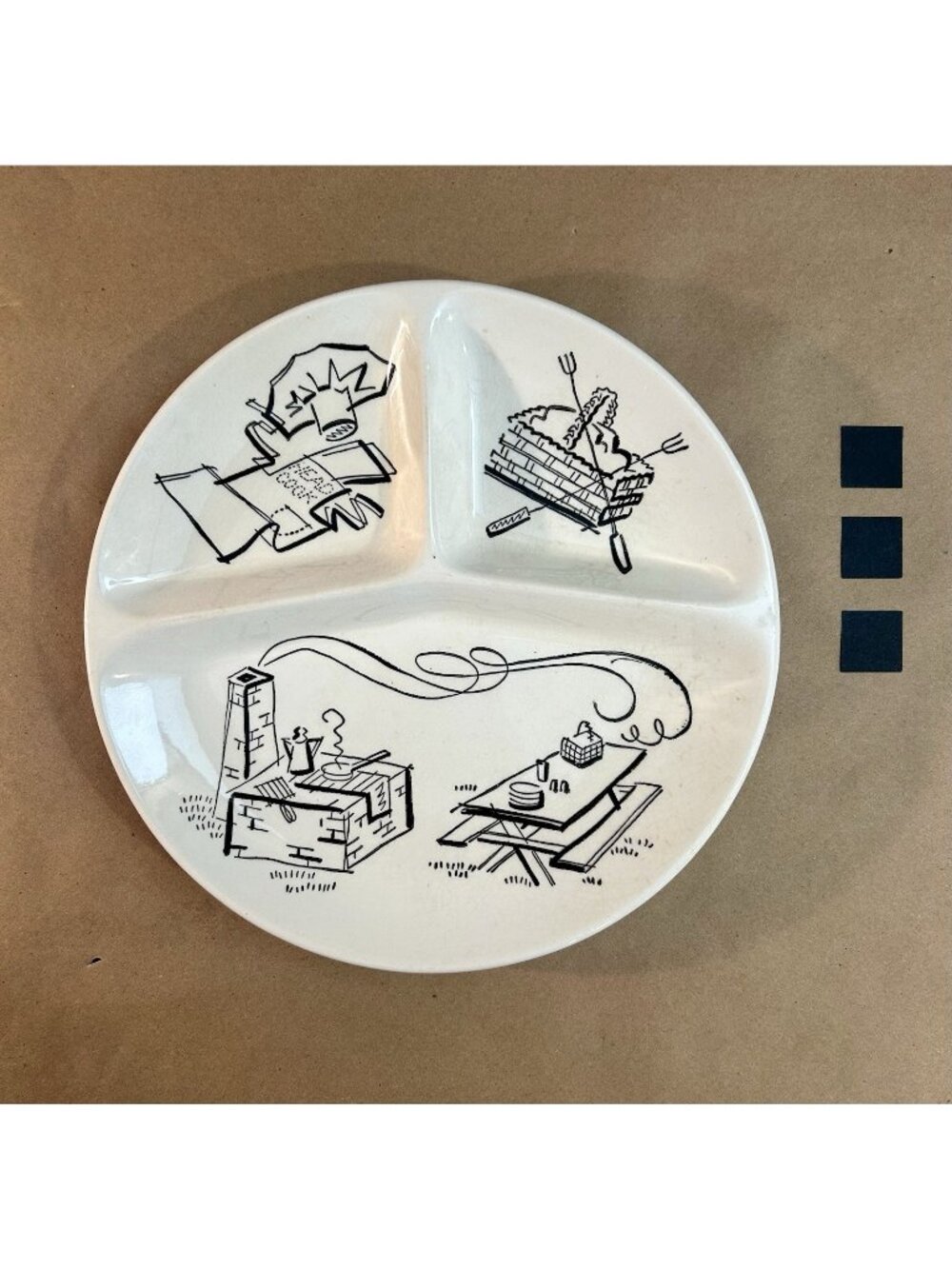 Vintage Royal China Divided BBQ Plate